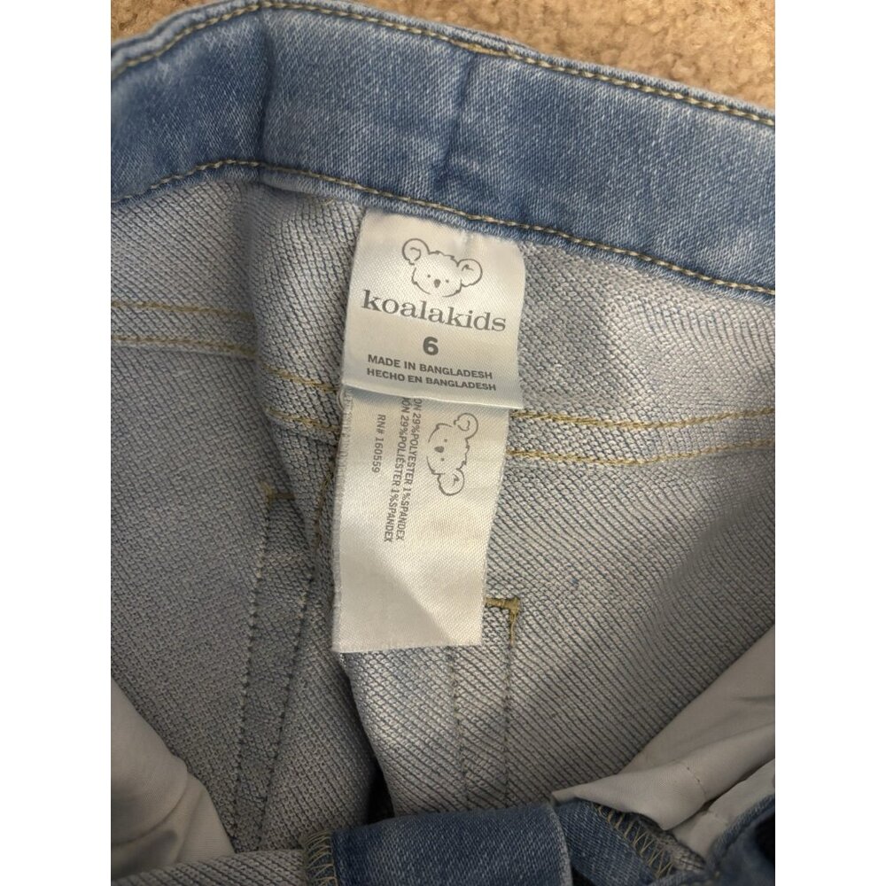 3/$15 SALE - Koala Kids Girls Denim Cuffed Jean Shorts - Size 6 - Picture 3 of 4